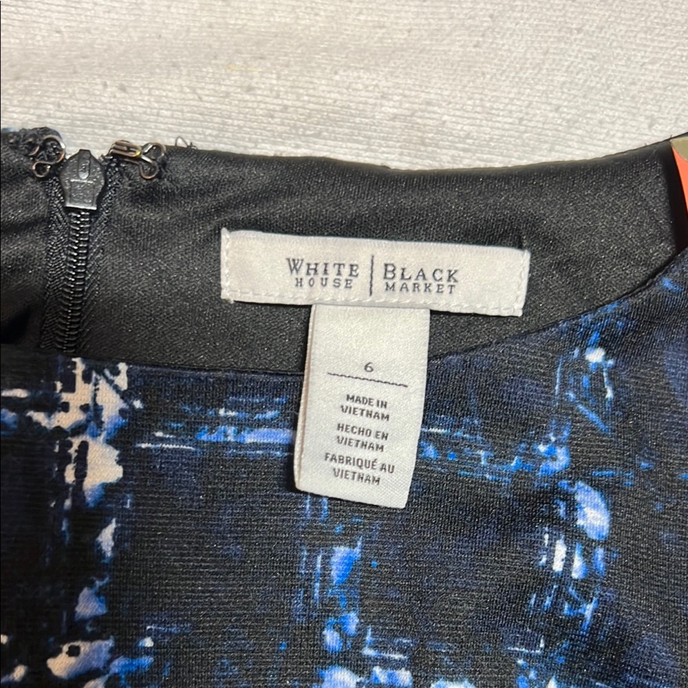 WHBM Black & Blue sheath dress - Picture 10 of 11